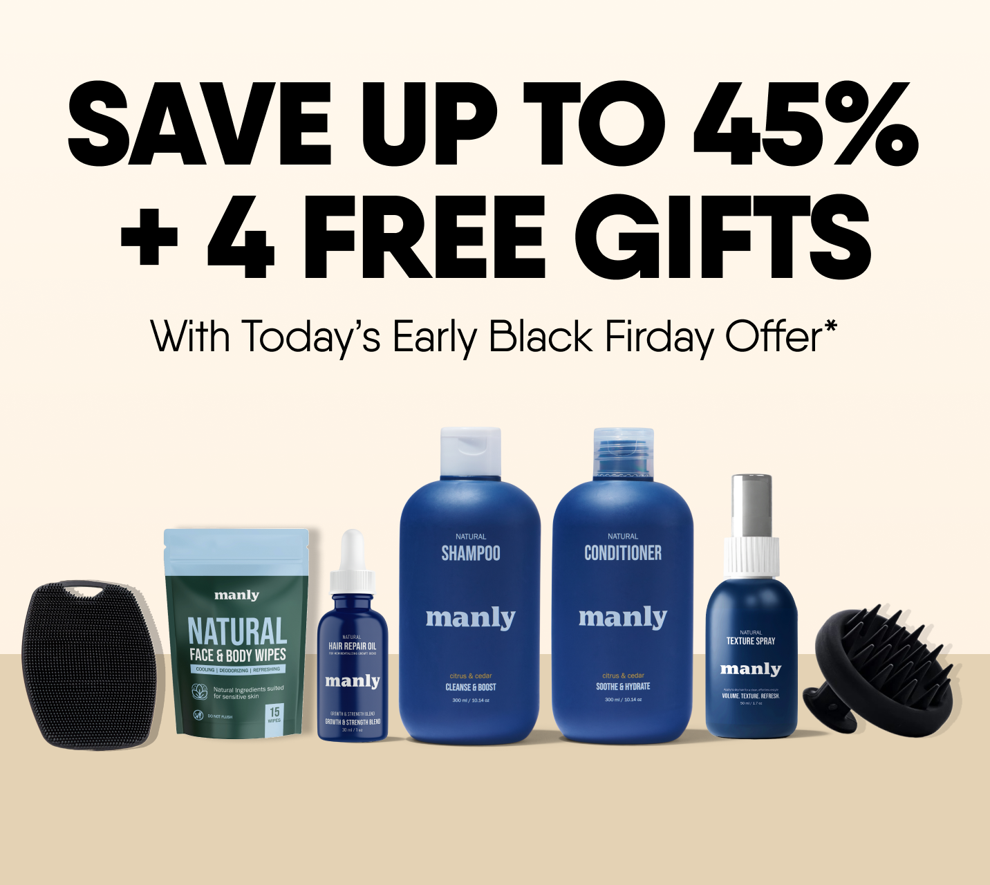 Manly Complete Hair Care Set