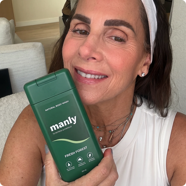 Mom with the Fresh Forest natural body wash