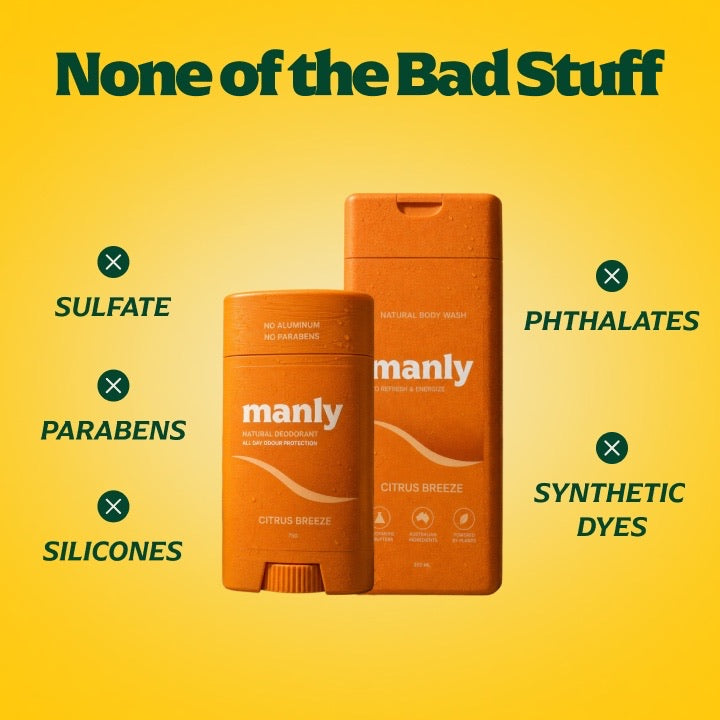 None of the bad stuff: no sulfates, parabens, silicones, phthalates or synthetic dyes